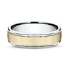 Thumbnail Image 3 of Satin Wedding Band 14K Two-Tone Gold 6.0mm