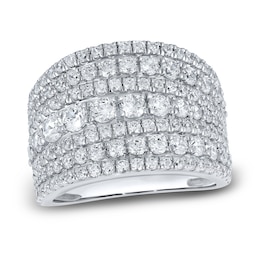 Diamond Multi-Row Ring 3 ct tw 14K White Gold