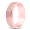 Thumbnail Image 2 of Hammered Beveled Wedding Band 14K Rose Gold 7mm