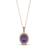 Thumbnail Image 0 of Le Vian Natural Amethyst & Diamond Necklace 5/8 ct tw 14K Strawberry Gold