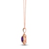 Thumbnail Image 1 of Le Vian Natural Amethyst & Diamond Necklace 5/8 ct tw 14K Strawberry Gold