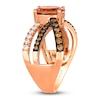 Thumbnail Image 3 of Le Vian Natural Morganite & Diamond Ring 1/2 ct tw 14K Strawberry Gold