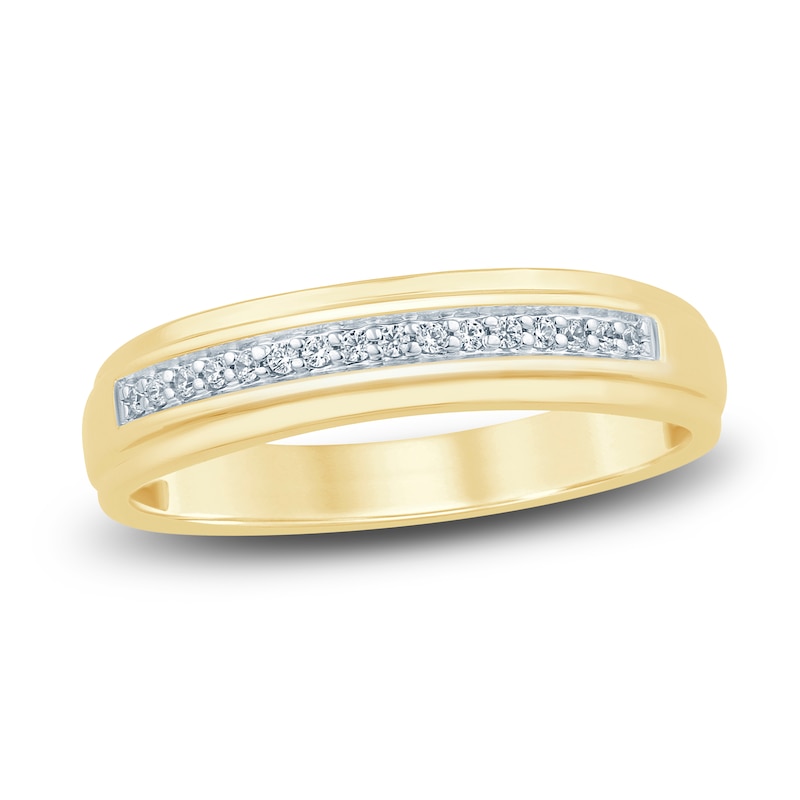 Main Image 1 of Men's Diamond Anniversary Band 1/10 ct tw 14K Yellow Gold