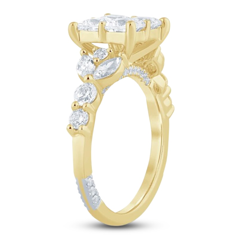 Pnina Tornai Diamond Princess-Cut Quad Engagement Ring 3 ct tw 14K Yellow Gold
