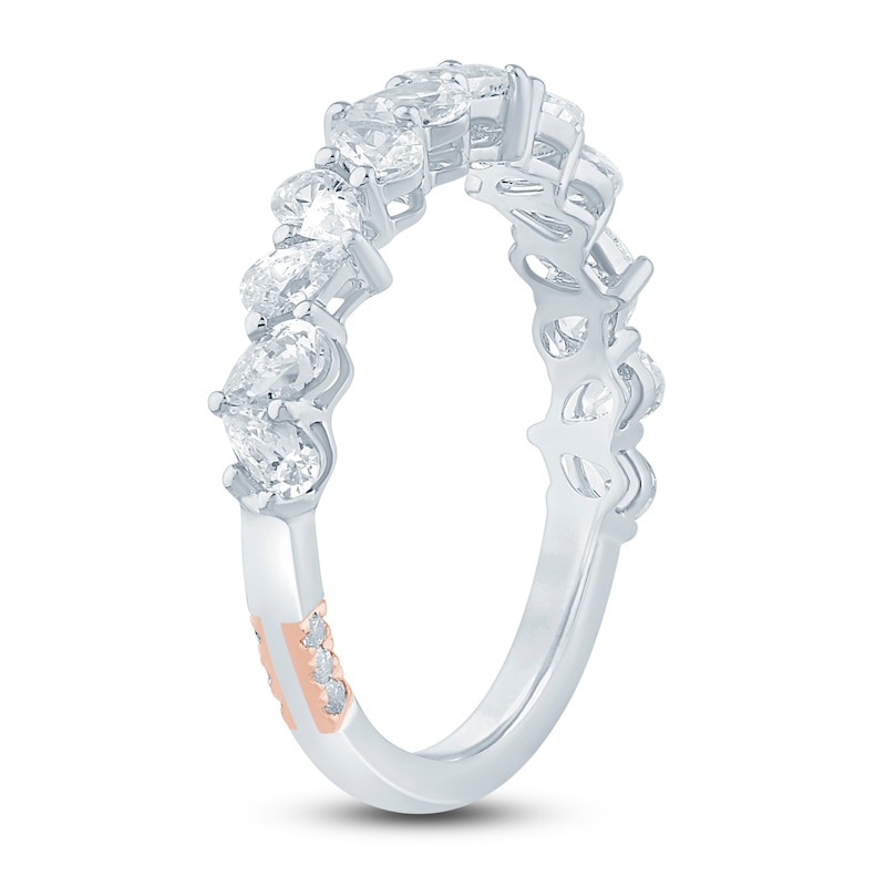 Main Image 2 of Pnina Tornai Pear-Shaped Lab-Created Diamond Anniversary Ring 1 ct tw 14K White Gold