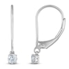 Thumbnail Image 1 of Certified Round-Cut Diamond Solitaire Drop Earrings 1/4 ct tw 14K White Gold (I/I1)