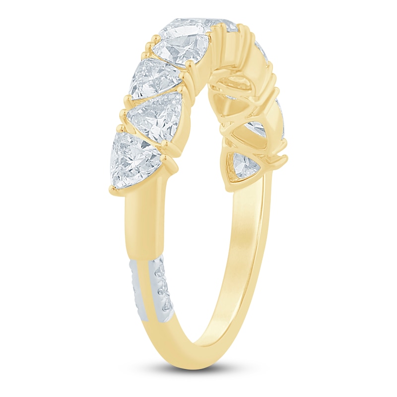 Pnina Tornai Trillion-Cut Lab-Created Diamond Anniversary Ring 1-1/2 ct tw 14K Yellow Gold