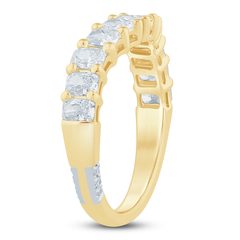 Main Image 2 of Pnina Tornai Radiant-Cut Lab-Created Diamond Contour Anniversary Ring 1-1/2 ct tw 14K Yellow Gold