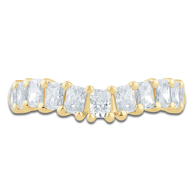 Main Image 3 of Pnina Tornai Radiant-Cut Lab-Created Diamond Contour Anniversary Ring 1-1/2 ct tw 14K Yellow Gold