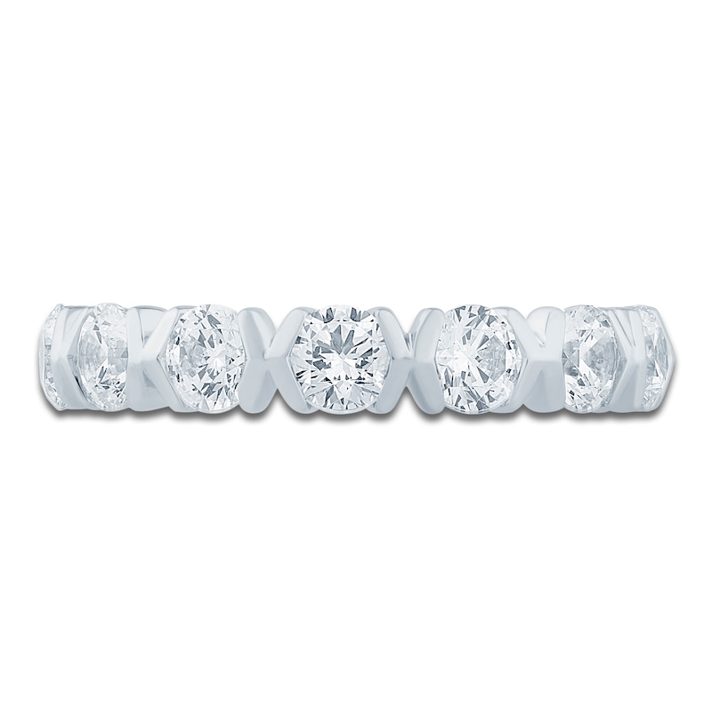 Main Image 3 of Pnina Tornai Lab-Created Round Diamond Eternity Band 3-1/2 ct tw 14K White Gold