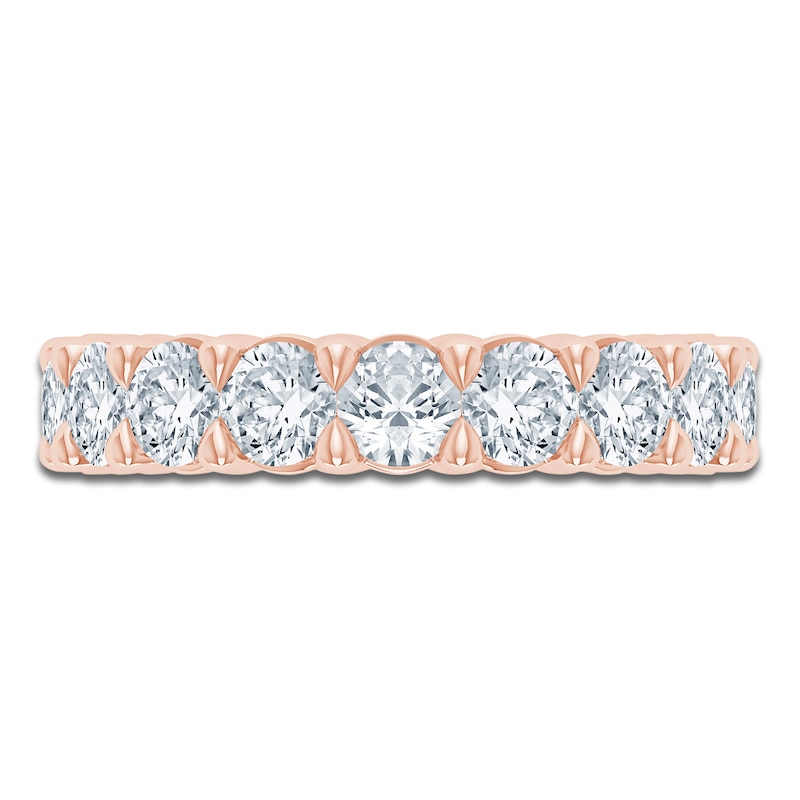 Main Image 3 of Pnina Tornai Lab-Created Round Diamond Eternity Band 4-1/4 ct tw 14K Rose Gold