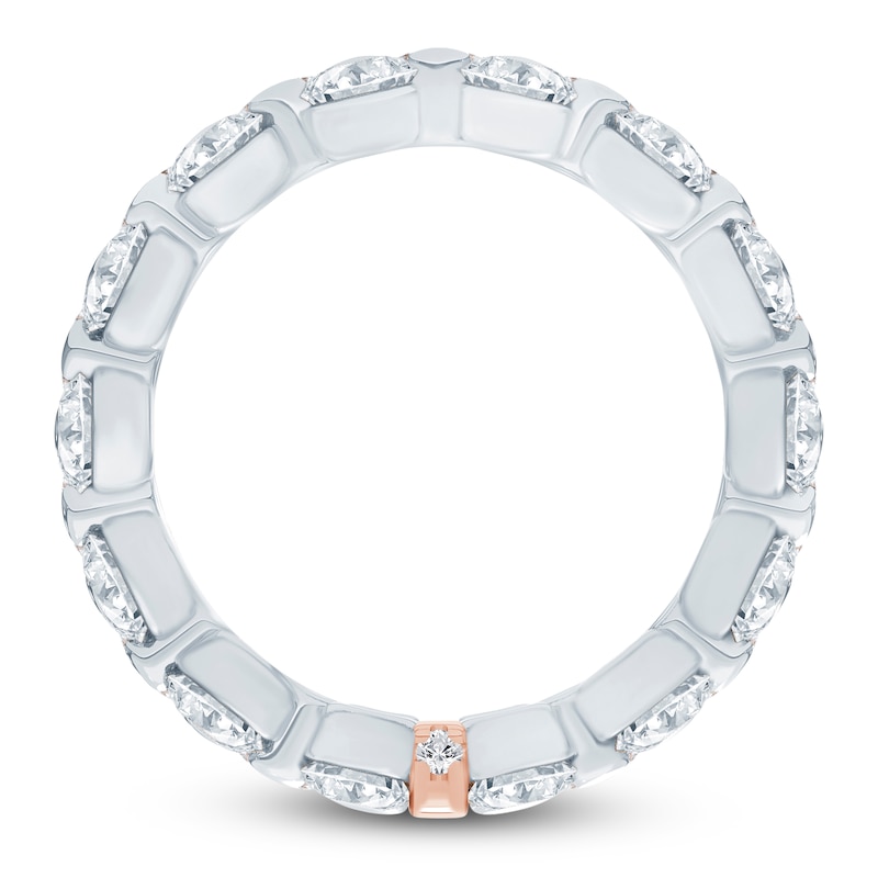 Main Image 4 of Pnina Tornai Lab-Created Round Diamond Double Eternity Band 4-1/8 ct tw 14K White Gold