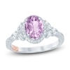 Thumbnail Image 1 of Pnina Tornai Oval-Cut Natural Light Amethyst & Diamond Engagement Ring 5/8 ct tw 14K White Gold