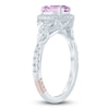 Thumbnail Image 2 of Pnina Tornai Oval-Cut Natural Light Amethyst & Diamond Engagement Ring 5/8 ct tw 14K White Gold