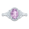 Thumbnail Image 3 of Pnina Tornai Oval-Cut Natural Light Amethyst & Diamond Engagement Ring 5/8 ct tw 14K White Gold