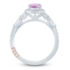 Thumbnail Image 4 of Pnina Tornai Oval-Cut Natural Light Amethyst & Diamond Engagement Ring 5/8 ct tw 14K White Gold