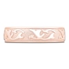 Thumbnail Image 3 of Men's Scroll Pattern Sandblast Wedding Band 18K Rose Gold 5.9mm