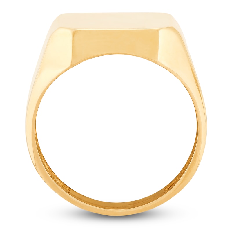 Main Image 4 of Men's Cushion-Shaped Signet Ring 10K Yellow Gold