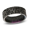 Thumbnail Image 0 of Men's 8mm Meteorite Pattern & Cerakote Sleeve Wedding Band Tungsten Carbide