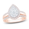 Thumbnail Image 0 of Brilliant Moments Multi-Diamond Pear Halo Engagement Ring 1 ct tw 14K Rose Gold