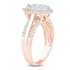 Thumbnail Image 2 of Brilliant Moments Multi-Diamond Pear Halo Engagement Ring 1 ct tw 14K Rose Gold