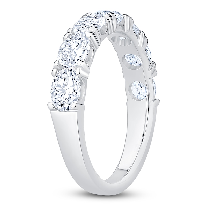 Main Image 2 of Certified Oval-Cut Diamond Anniversary Ring 1-5/8 ct tw 18K White Gold