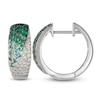 Thumbnail Image 1 of Le Vian Emerald Ombré Hoop Earrings 1/2 ct tw Diamonds 14K Vanilla Gold