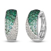 Thumbnail Image 2 of Le Vian Emerald Ombré Hoop Earrings 1/2 ct tw Diamonds 14K Vanilla Gold