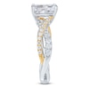 Thumbnail Image 3 of Brilliant Moments Emerald-Cut Diamond Engagement Ring 2-1/2 ct tw 14K Two-Tone Gold