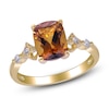 Thumbnail Image 2 of Cushion-Cut Natural Citrine & Diamond Ring 1/10 ct tw 10K Yellow Gold