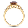 Thumbnail Image 3 of Cushion-Cut Natural Citrine & Diamond Ring 1/10 ct tw 10K Yellow Gold