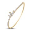 Thumbnail Image 1 of J'Lure Kite Step-Cut Lab-Created Diamond Three-Stone Bangle Bracelet 2-1/3 ct tw 14K Yellow Gold