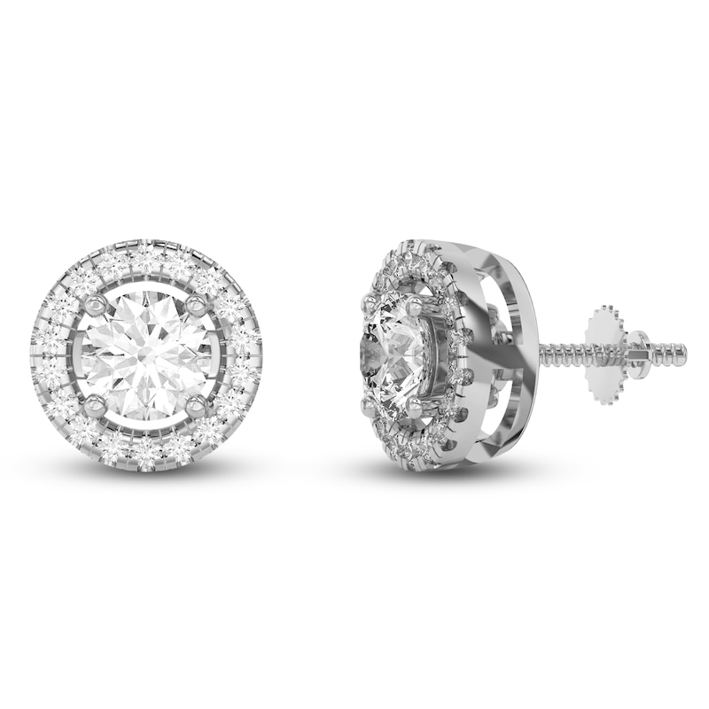 Main Image 5 of Lab-Created Diamond Earring Jackets 1/5 ct tw 10K White Gold