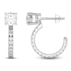 Thumbnail Image 1 of Lab-Created Diamond Earring Hoop Jackets 1/3 ct tw 10K White Gold