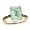 Thumbnail Image 1 of Le Vian Rectangle-Cut Natural Green Quartz & Green Tsavorite Ring 1/3 ct tw Diamonds 14K Honey Gold