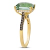 Thumbnail Image 2 of Le Vian Rectangle-Cut Natural Green Quartz & Green Tsavorite Ring 1/3 ct tw Diamonds 14K Honey Gold