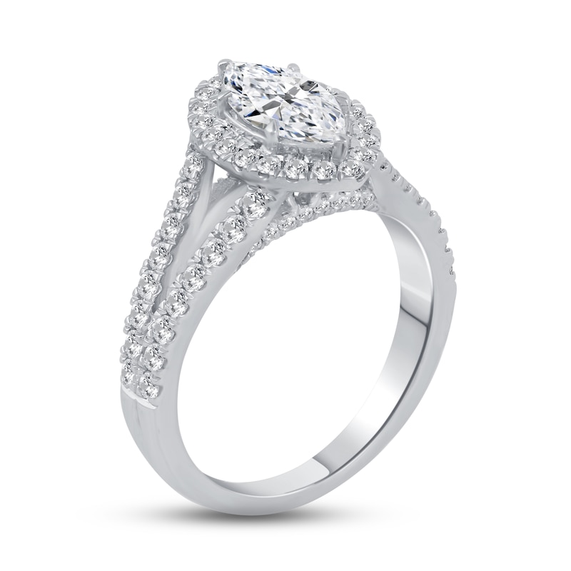 Diamond Engagement Ring 1-5/8 ct tw Marquise/Round 14K White Gold | Jared