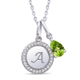 1/15 ct tw Diamond and Color Stone Round Disc Necklace