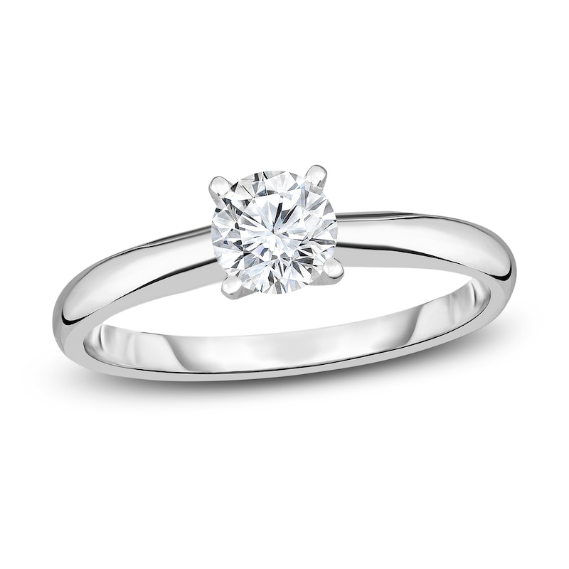 Main Image 1 of Diamond Solitaire Engagement Ring 1/5 ct tw Round 14K White Gold (I2/I)