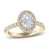 Thumbnail Image 0 of Vera Wang WISH Diamond Engagement Ring 2-3/8 ct tw Oval/ Round 18K Yellow Gold
