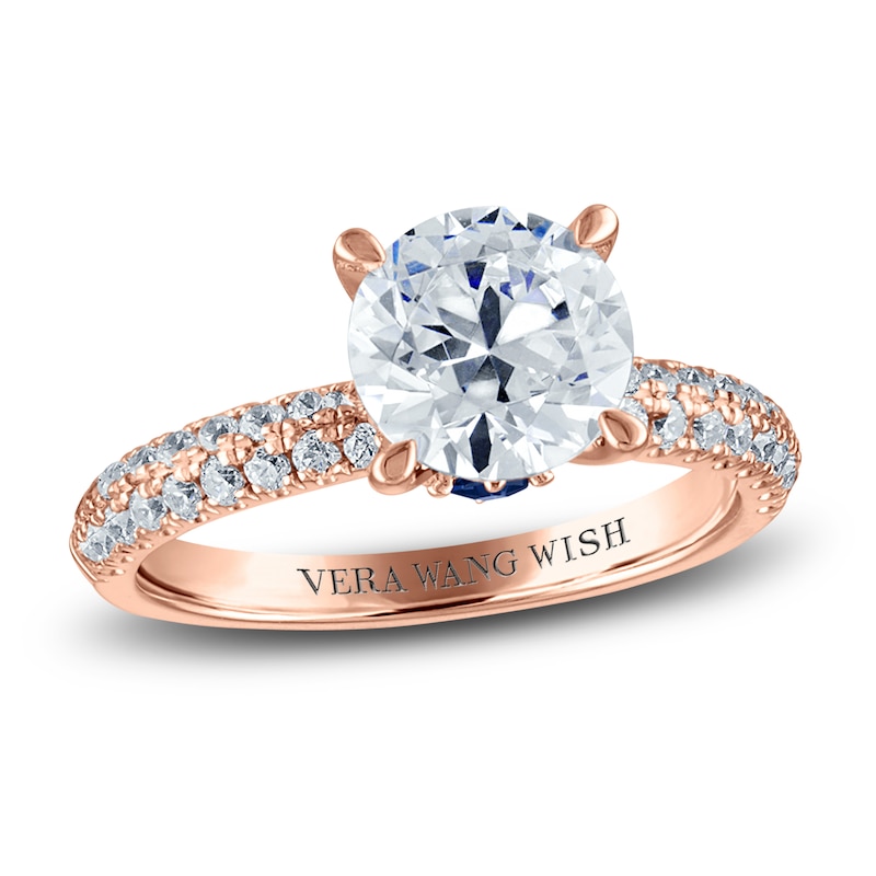 Main Image 1 of Vera Wang WISH Diamond Engagement Ring 2-1/2 ct tw Round 18K Rose Gold