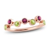 Thumbnail Image 1 of Juliette Maison Natural Peridot & Natural Rhodolite Garnet Ring 10K Rose Gold