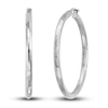 Thumbnail Image 1 of Hollow Tube Hoop Earrings 10K White Gold 42.4mm