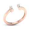 Thumbnail Image 2 of Diamond Open Cuff Wedding Band 1/10 ct tw Baguette 14K Rose Gold