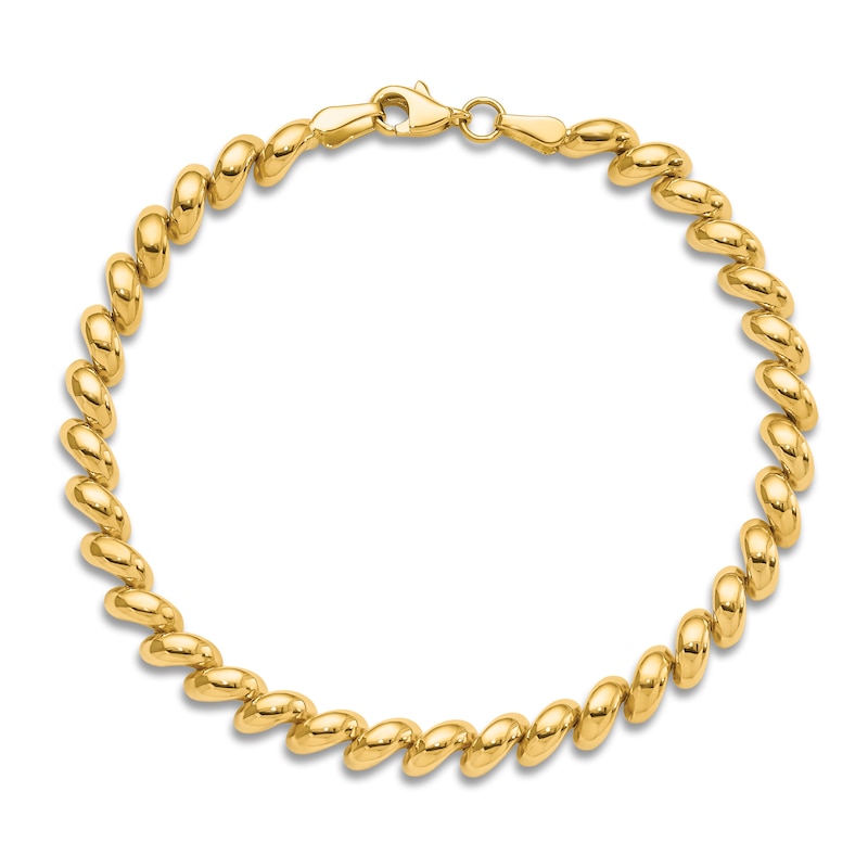 Main Image 4 of San Marco Chain Bracelet 14K Yellow Gold 7.5&quot;