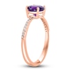 Thumbnail Image 2 of LALI Jewels Natural Amethyst Engagement Ring 1/15 ct t Diamonds 14K Rose Gold