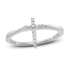 Thumbnail Image 1 of Diamond Cross Ring 1/15 ct tw Round 14K White Gold