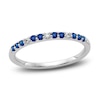 Thumbnail Image 1 of Natural Blue Sapphire Ring 1/20 ct tw Diamonds 14K White Gold