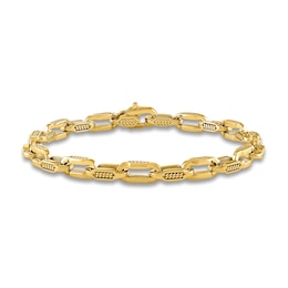 1933 by Esquire Men's Cable Link Chain Bracelet 14K Yellow Gold-Plated Sterling Silver 8.5&quot;