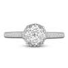 Thumbnail Image 3 of Diamond Halo Engagement Ring 3/4 ct tw Round 14K White Gold